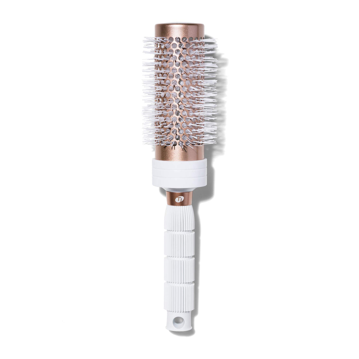 T3 Volume Round Hair Brush, 2.5&quot; Ceramic-Coated Barrel, Heat Resistant Bristles, White/Rose Gold