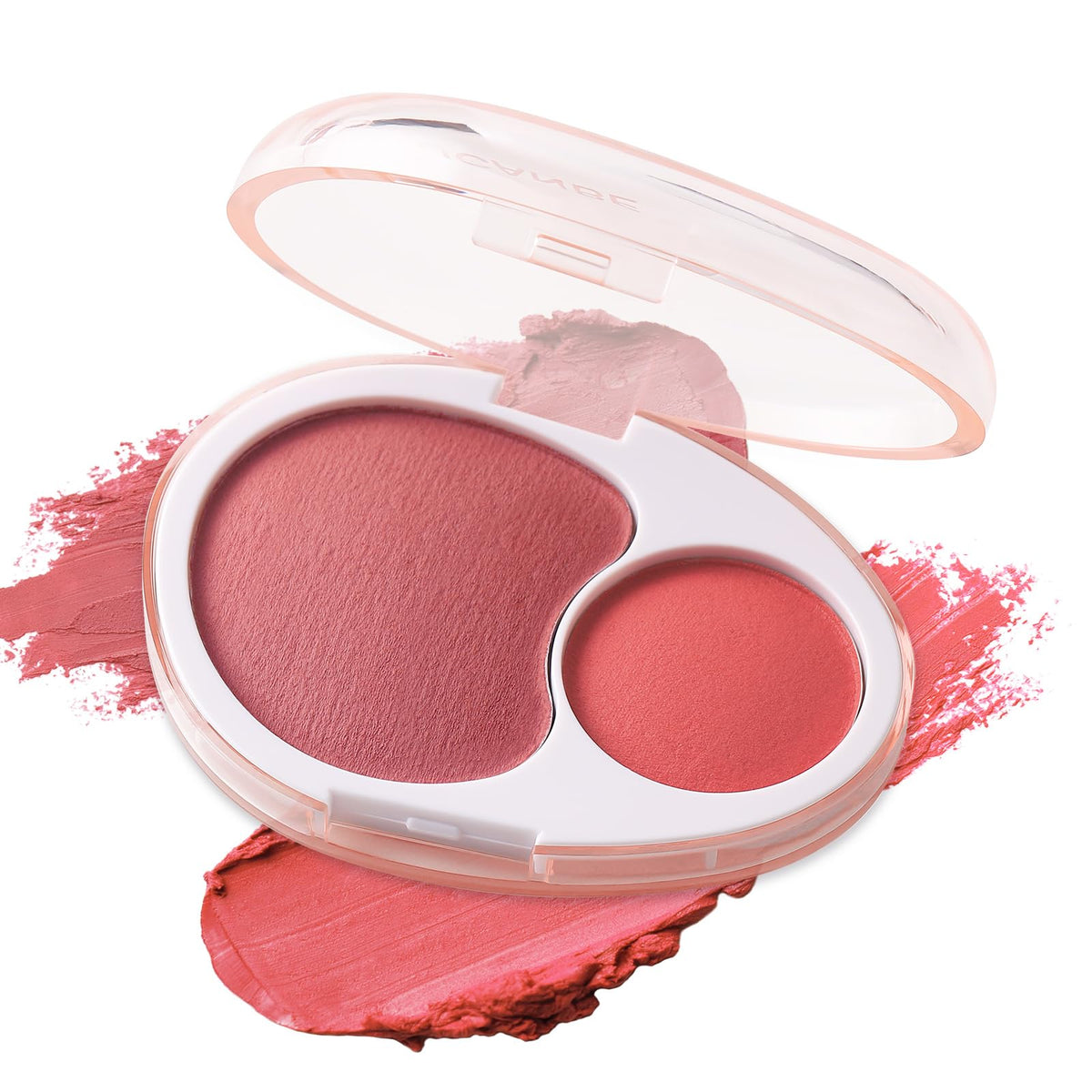 Ucanbe Cream Dual Blush Palette - Lightweight, Buildable, Long-Lasting 02 Almond, 0.25 Oz