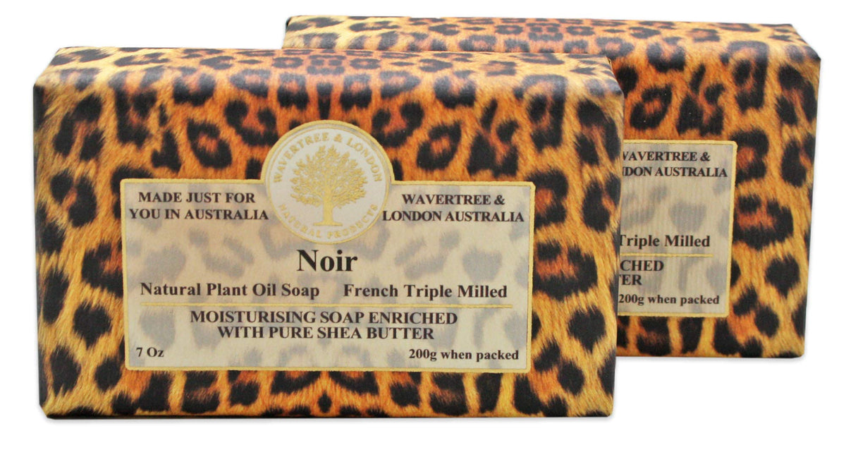 Wavertree & London Noir Moisturizing Soap Bar, 7Oz (Pack Of 2) With Shea Butter