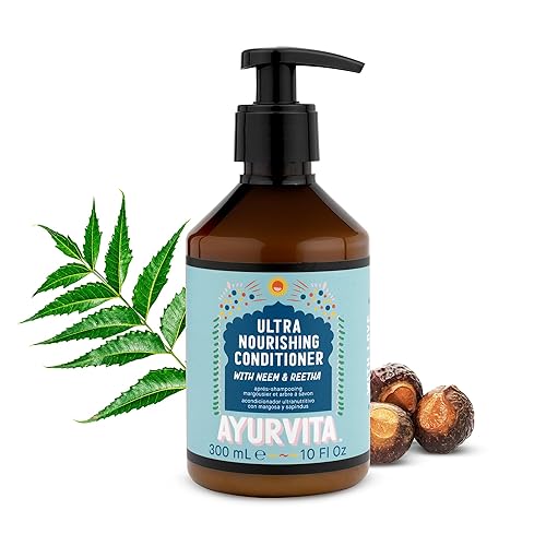 Ayurvita Natural Dandruff Conditioner With Neem & Reetha - 10 Oz Ayurvedic Hydrating Care