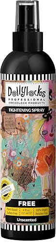 Dollylocks Dreadlock Tightening Spray - Unscented, Residue-Free for Frizzy Dreads, 8oz