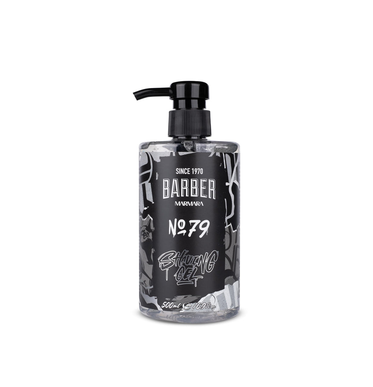 Barber Marmara Shaving Gel For Men No.79 - Transparent 500Ml - Optimal Gliding & Cooling