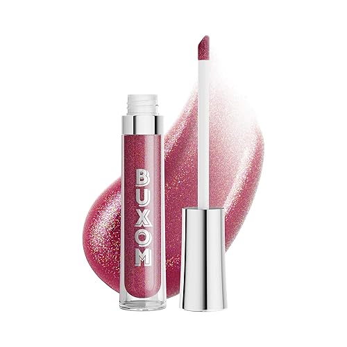 Buxom Full-On Plumping Lip Polish - Sheer Burgundy Shimmer, Moisturizing Lip Plumper Gloss 0.15 Fl