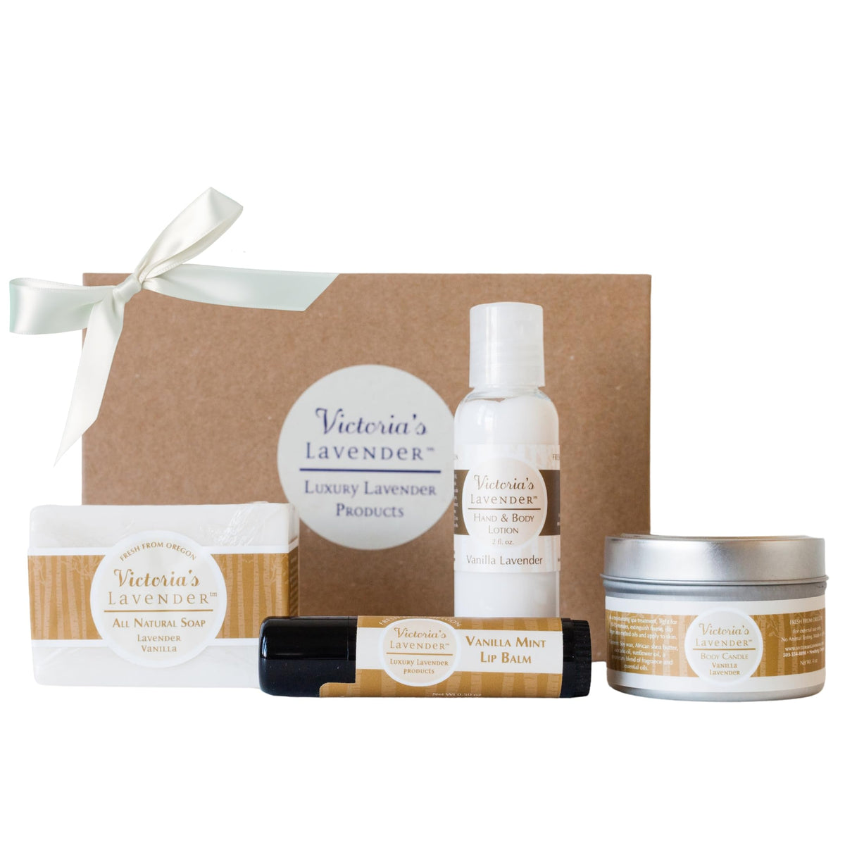 Victoria'S Lavender Gift Set - Handmade Soap, Lotion, Lip Balm & Candle - Lavender Skin Care