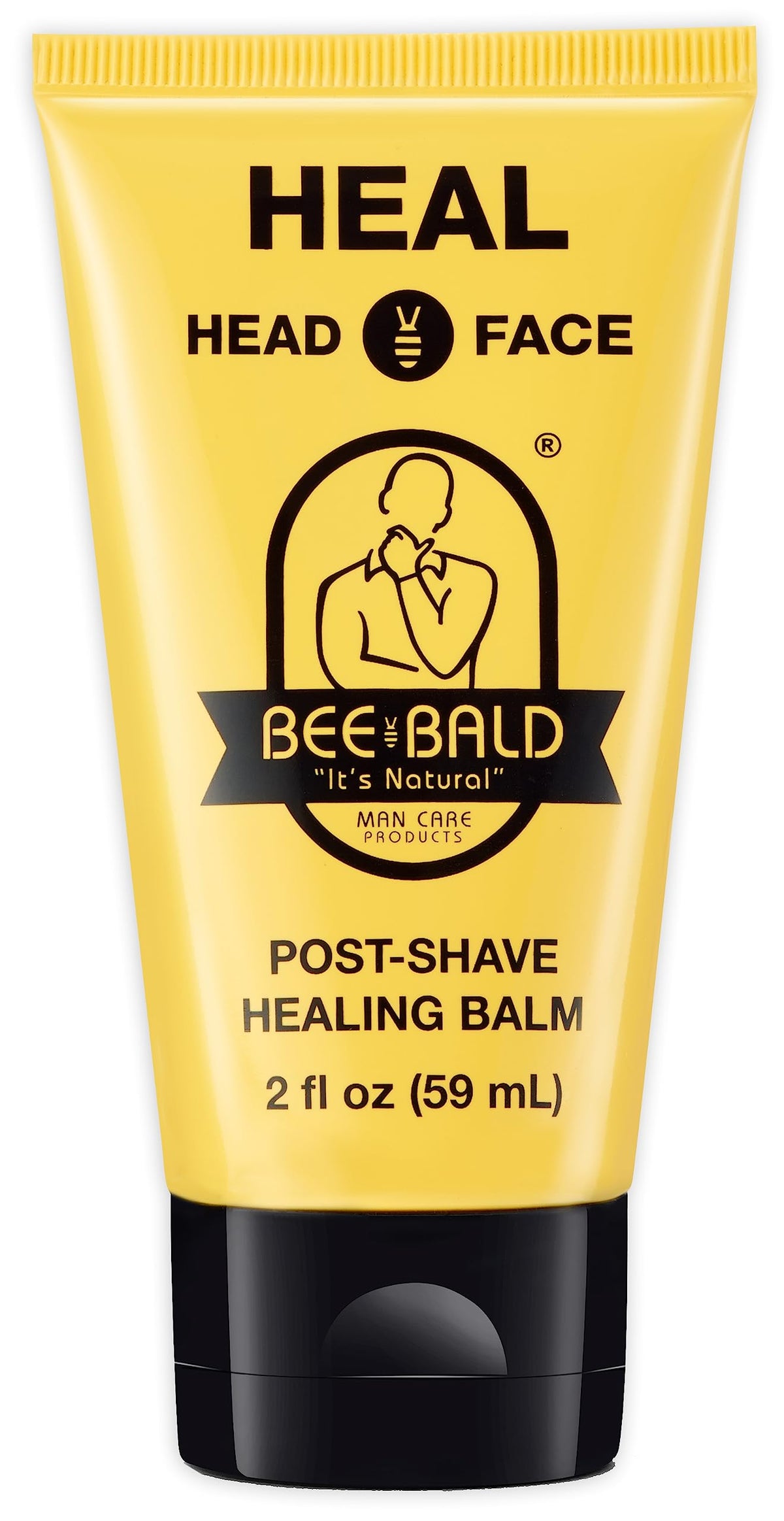 Bee Bald Heal Aftershave Balm For Men - Soothes Razor Burn, Bumps & Redness, 2 Fl Oz