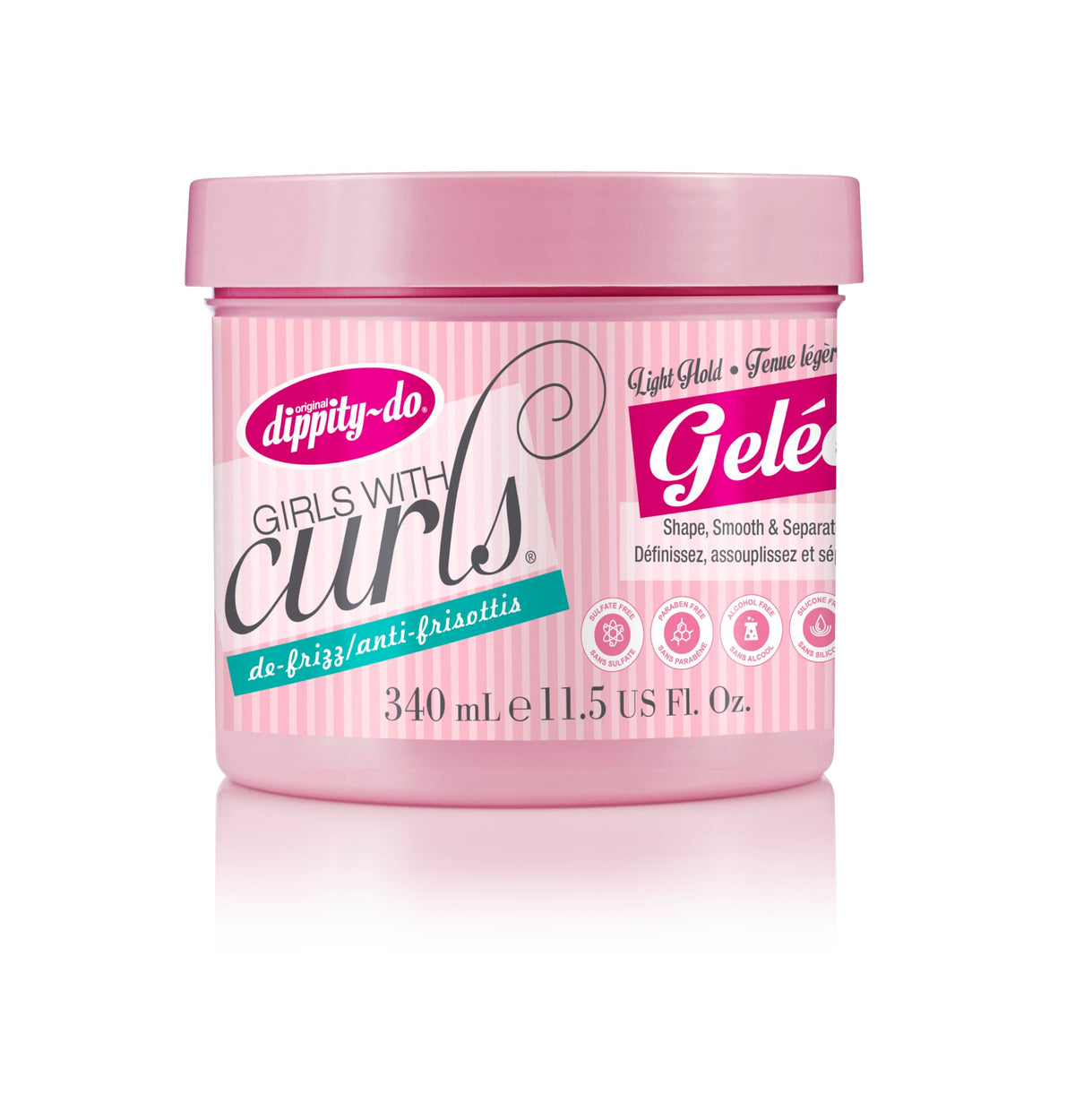 Dippity Do Girls With Curls Light Hold Gelee - Frizz-Free, Smooth Curls, 11.5 Fl Oz