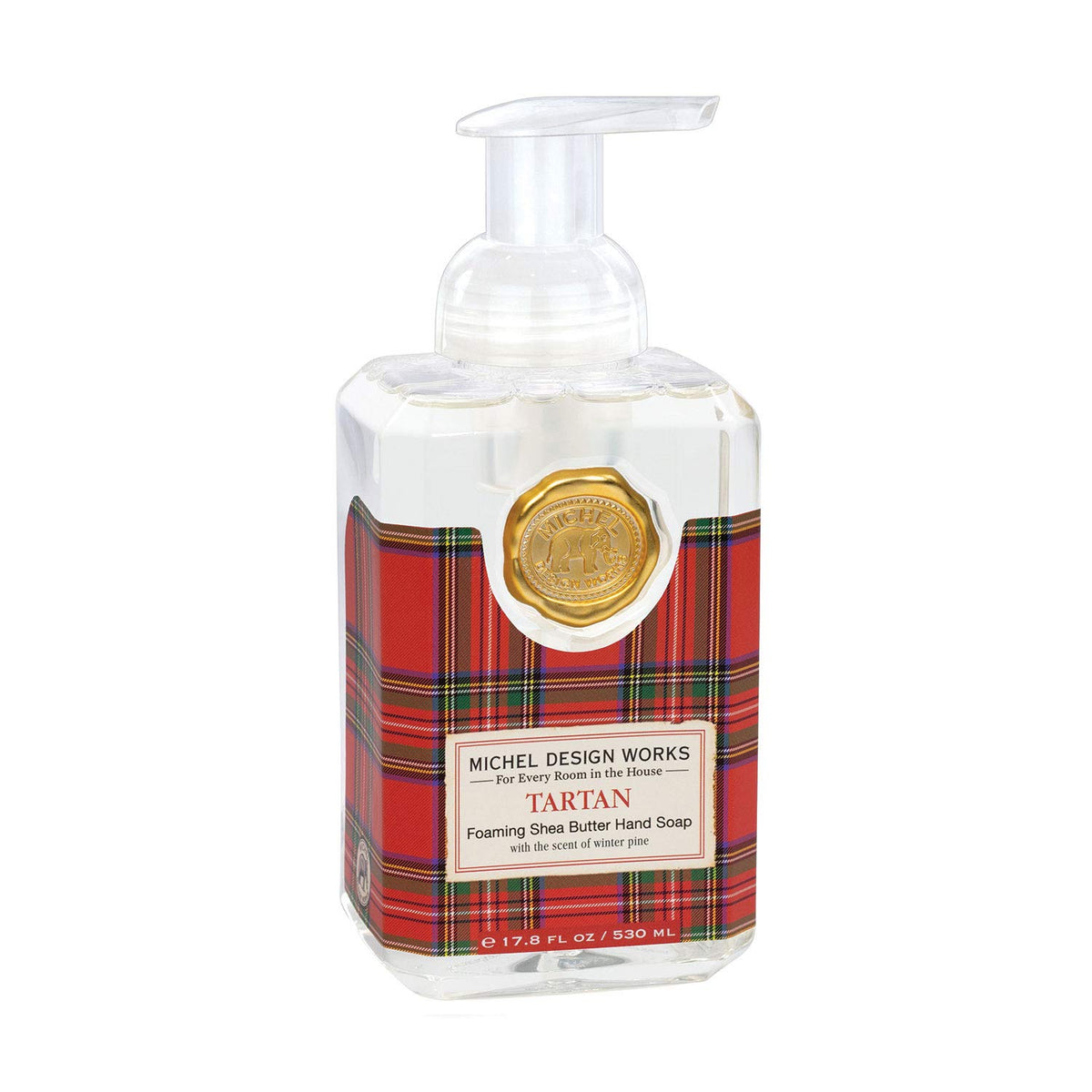 Michel Design Works Tartan Foaming Hand Soap - 17.8 Fl Oz Clear Liquid Soap