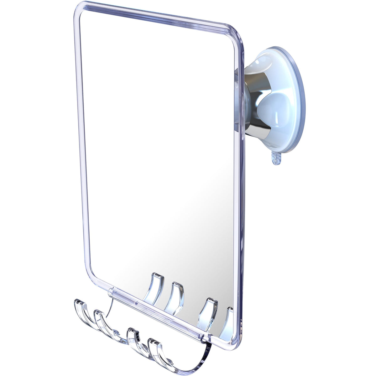 Luxo Fogless Shower Mirror With Removable Razor Holder & Suction Cup - Shatterproof Clear Design