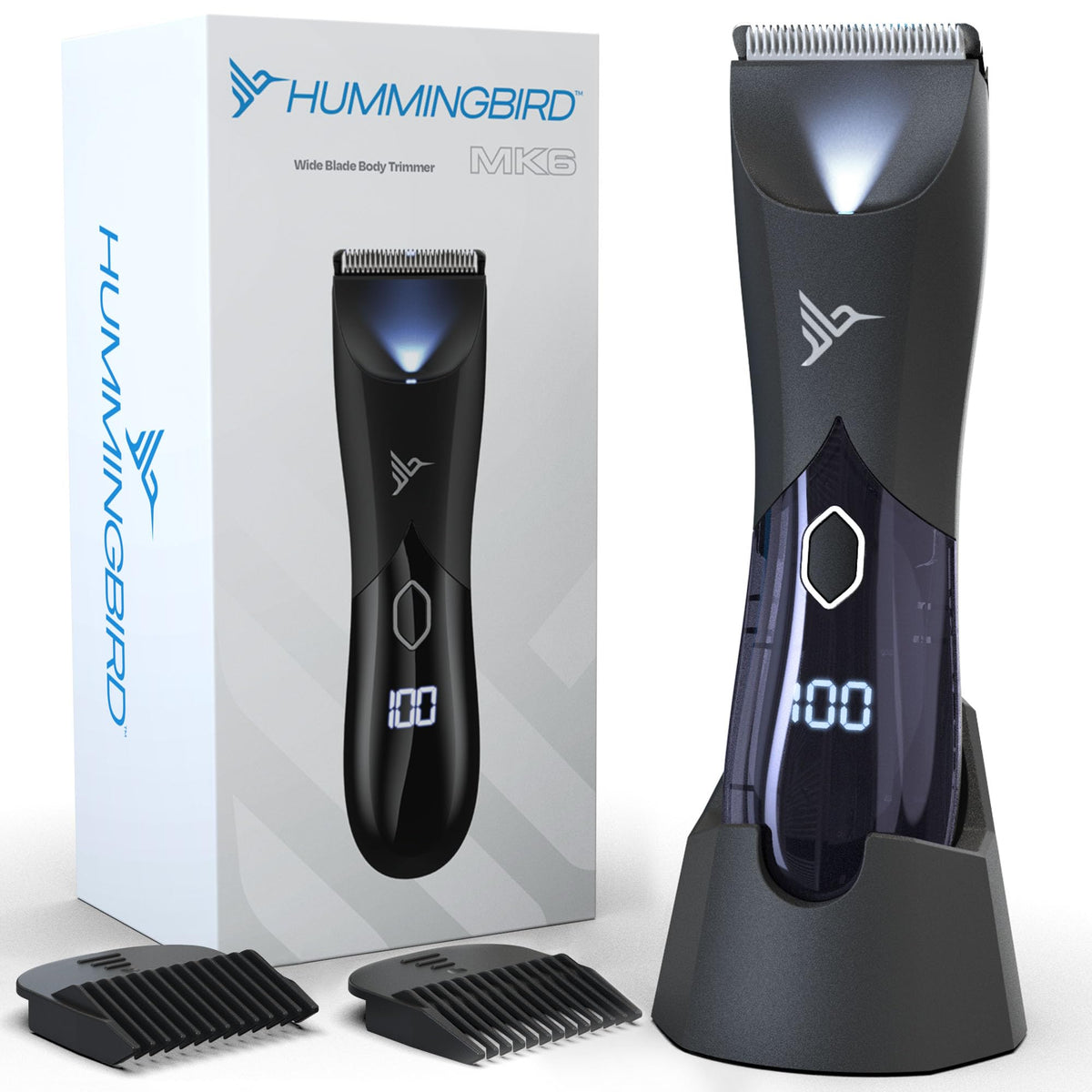 Hummingbird Mk6 Body Hair Trimmer For Men - Waterproof, Usb-C, Ceramic Blade, Led Display