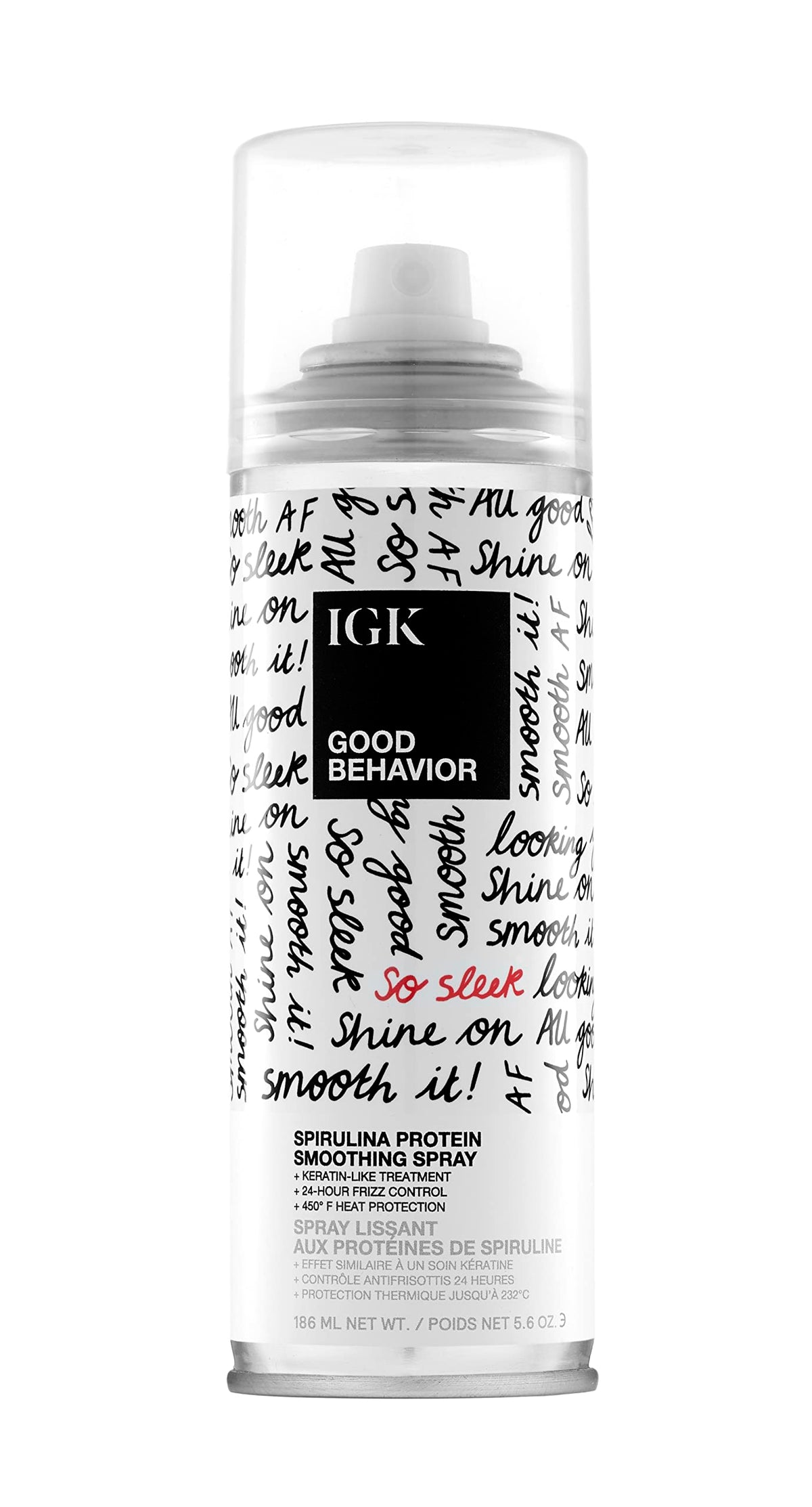 IGK GOOD BEHAVIOR Spirulina Protein Smoothing Spray  Keratin Like Treatment  Frizz Control  Heat Protectant  Vegan  Cruelty