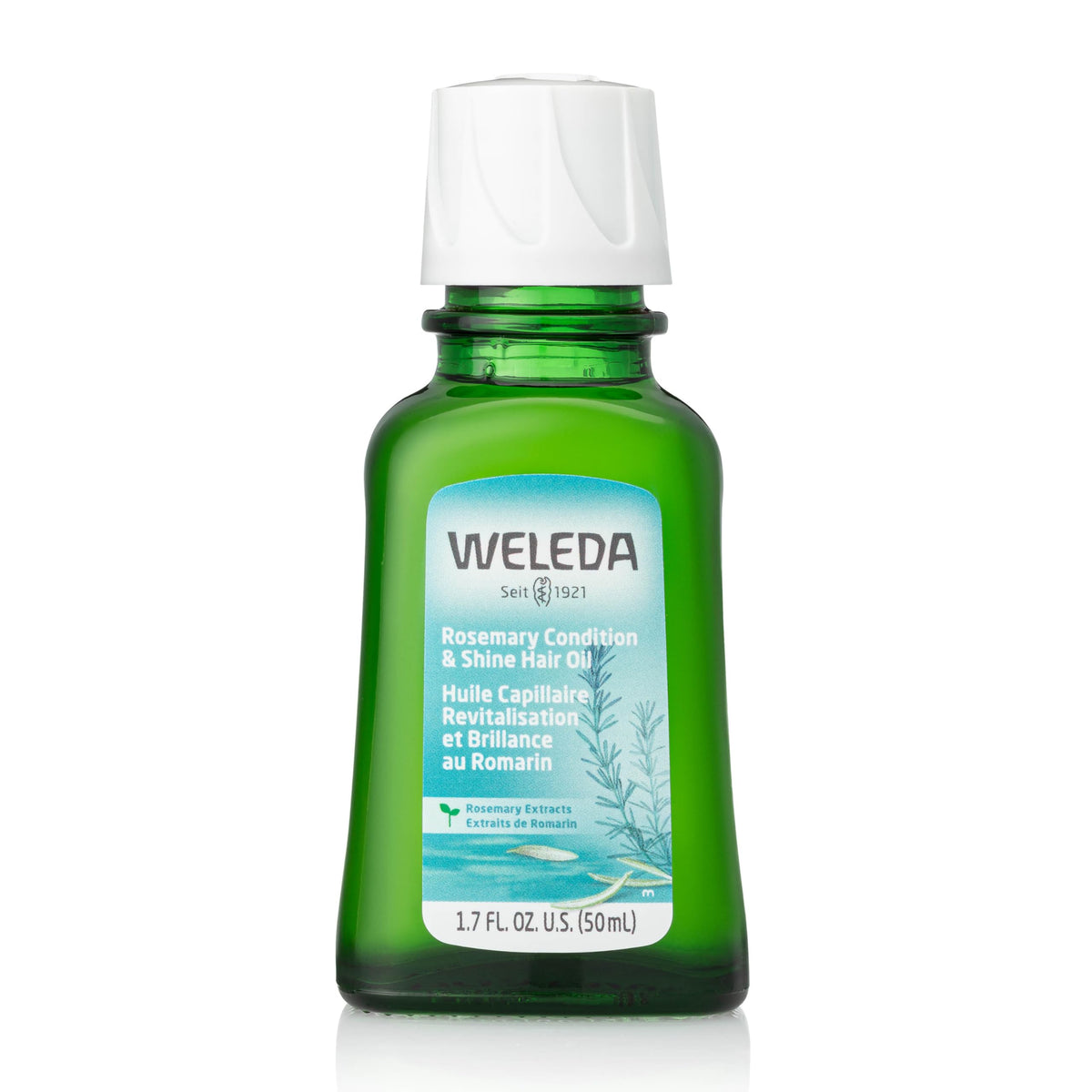 Weleda Rosemary Conditioning Hair Oil - 1.7 Fl Oz, Nourishing Hair Treatment, Green