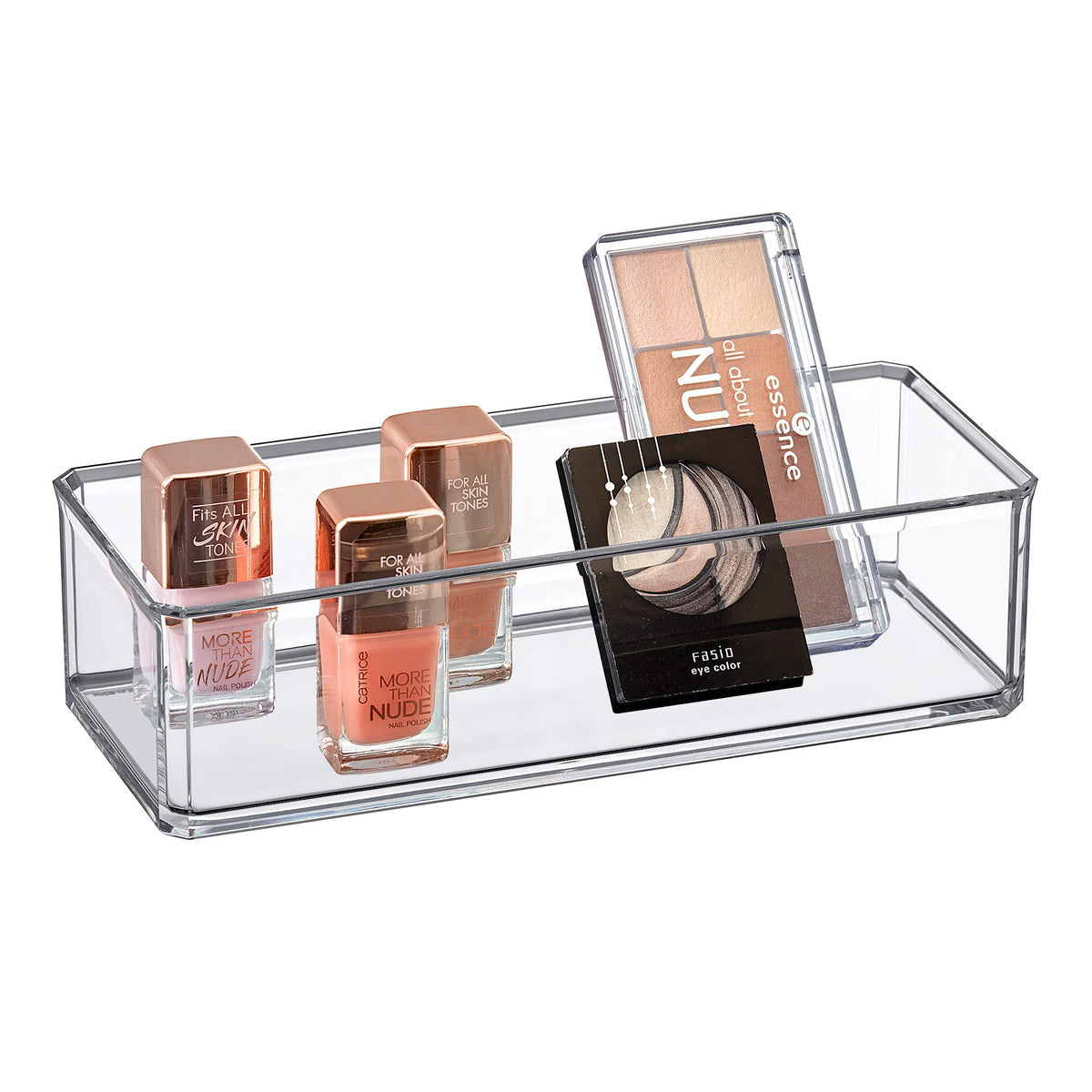 Amazing Abby Acrylic Makeup Organizer - Clear 1-Compartment Lipstick Holder For Vanity Storage