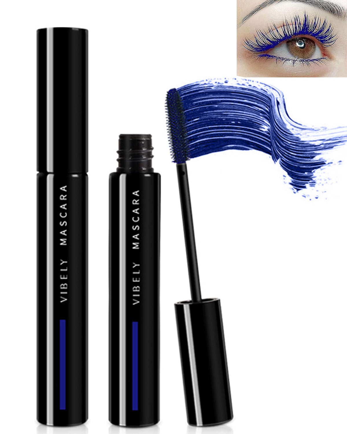 Lysdefeu Blue Voluminous Waterproof Mascara - Lengthening, Curling, Defining For Party Use