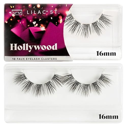 Lilac St. Hollywood Glamorous 16Mm Faux Eyelash Clusters - Wispy, Spiky, Vegan, Cruelty