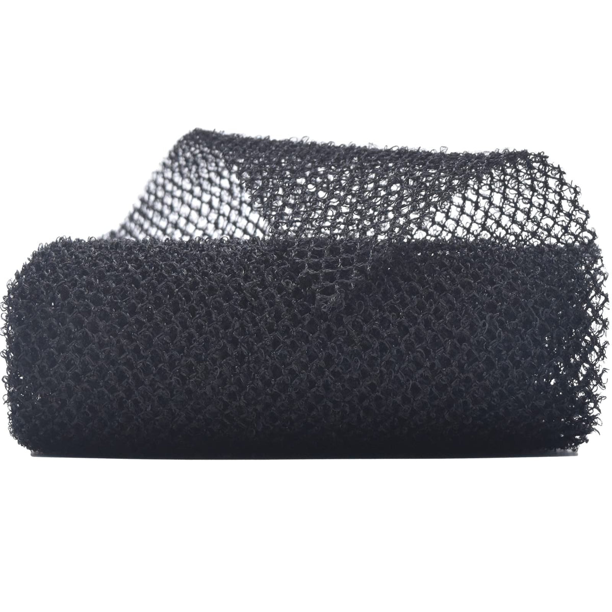 Superjpsor African Exfoliating Net Sponge - Body Scrubber, Nylon Shower & Bath Wash Net (Black)