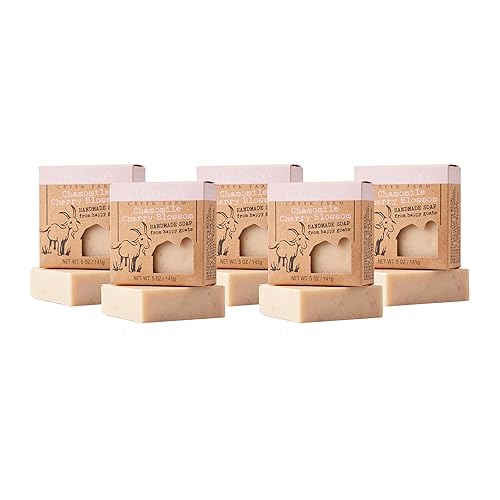 Legend'S Creek Goat Milk Soap - Cleansing & Moisturizing, 5 Oz, Chamomile Cherry Blossom, 5-Pack