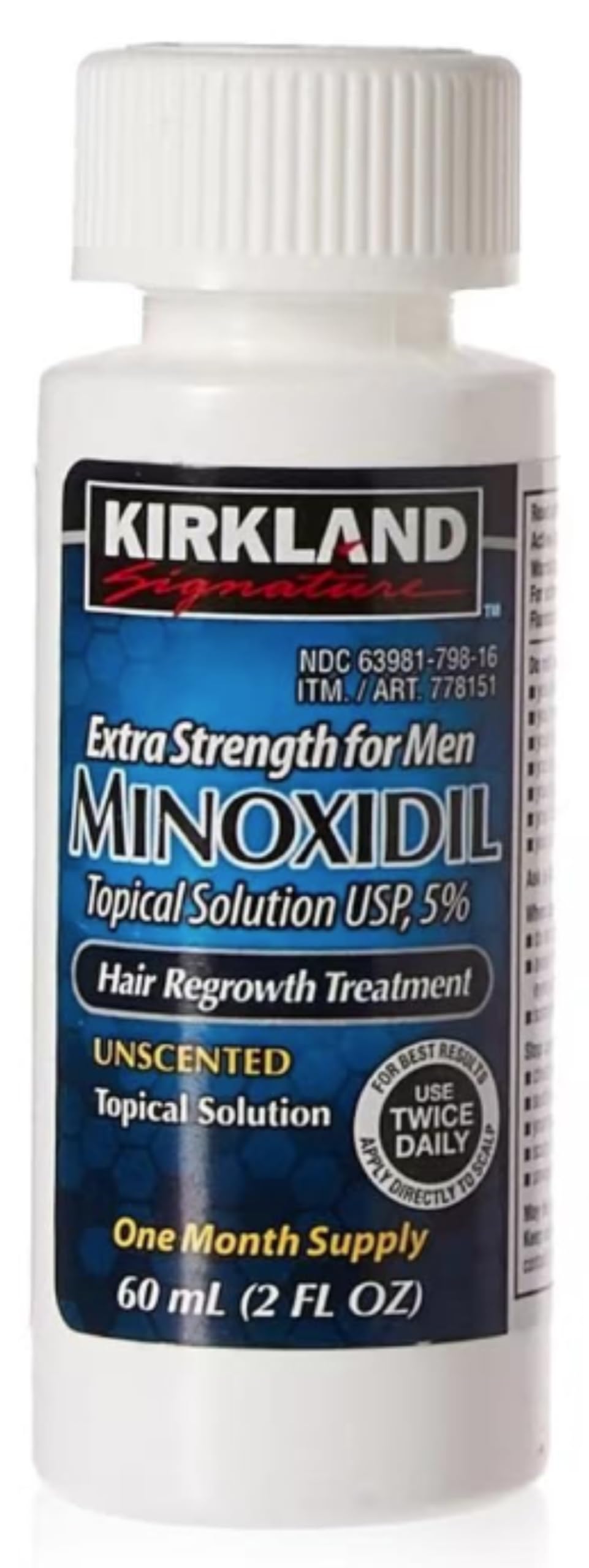 Kirkland Signature Minoxidil 5% Hair Regrowth Treatment For Men, 2 Oz With Pump Sprayer