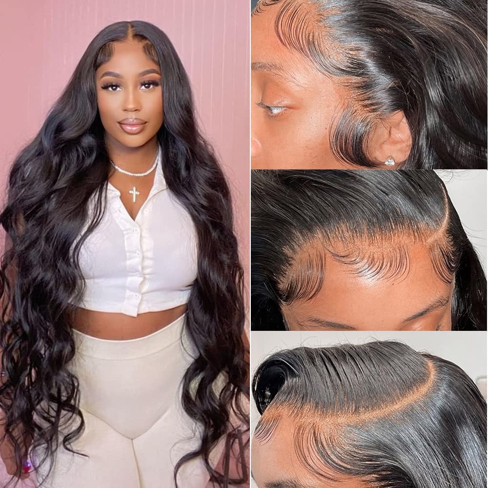 Fascara 28&quot; Body Wave Lace Front Wig - 13X4 Hd Transparent Human Hair For Black Women