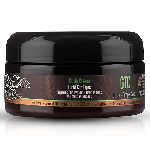 Rucker Roots Gtc Curly Cream - Moisturizes, Defines Curls, Improves Curl Pattern, 8Oz