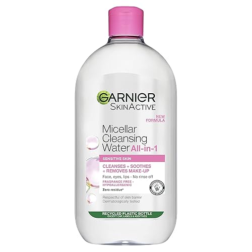 Garnier Micellar Water For Sensitive Skin, 700Ml - Gentle Cleanser & Makeup Remover