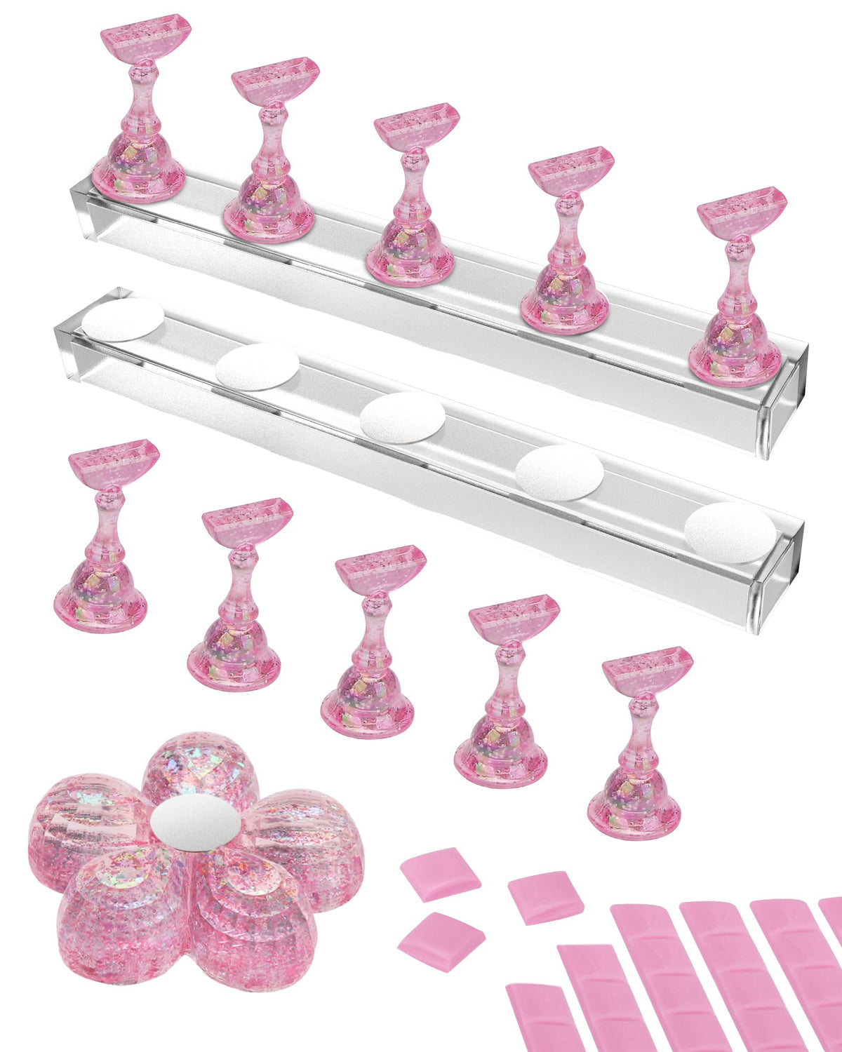 Difenni Nail Stand For Press On Magnetic Tips - Acrylic Holder For Nail Art & Diy Supplies