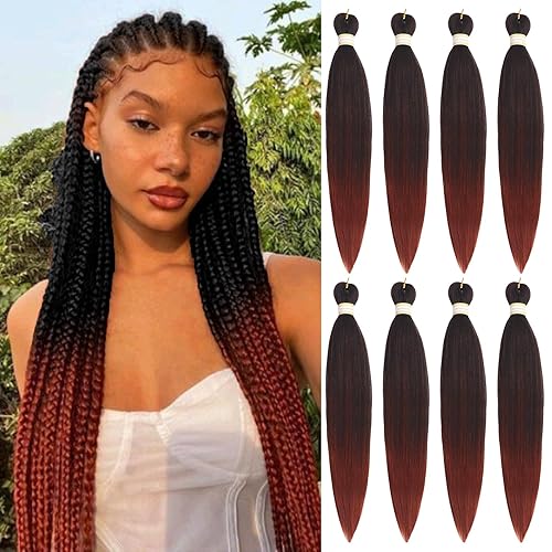 Beyond Beauty 24&quot; Pre-Stretched Ombre Yaki Braiding Hair - 1B-350 Synthetic Fiber Extensions