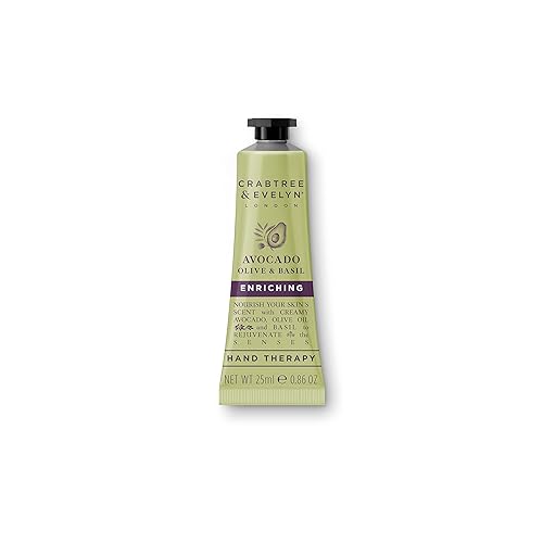 Crabtree & Evelyn Ultra Moisturising Hand Therapy, Avocado Olive & Basil, 0.86 Oz