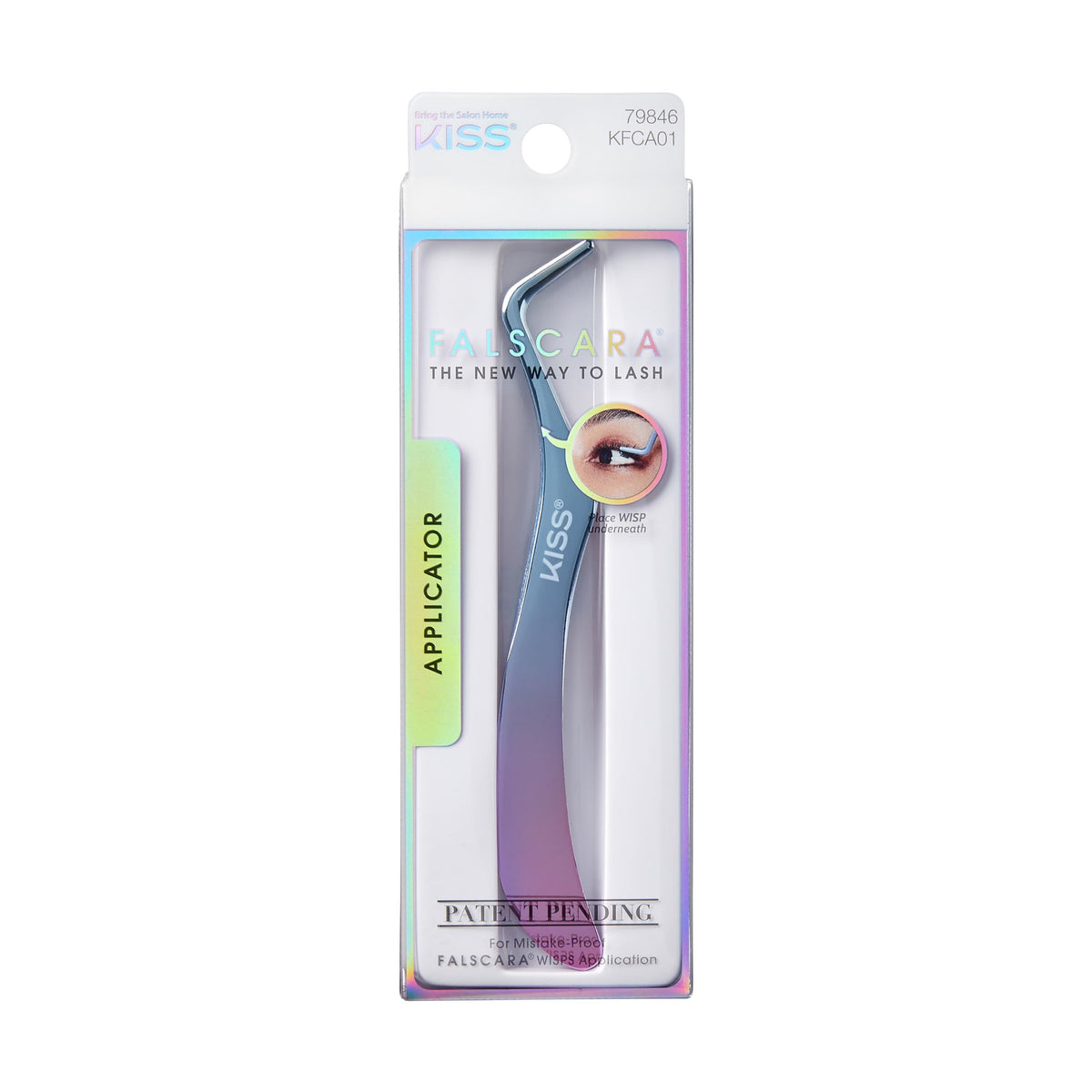 Kiss Falscara Eyelash Extension Applicator - Ergonomic Mistake-Proof Lash Placement Tool, Pink