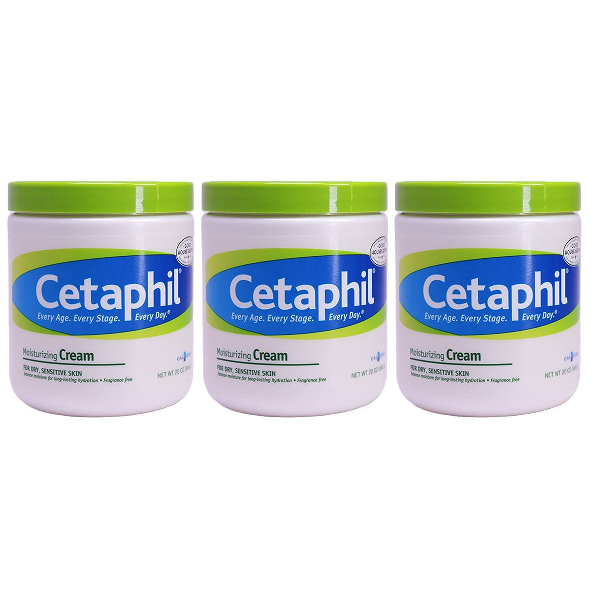 Cetaphil Moisturizing Cream, 20 Ounce (Pack Of 3) - Hydrating, Sensitive Skin Care