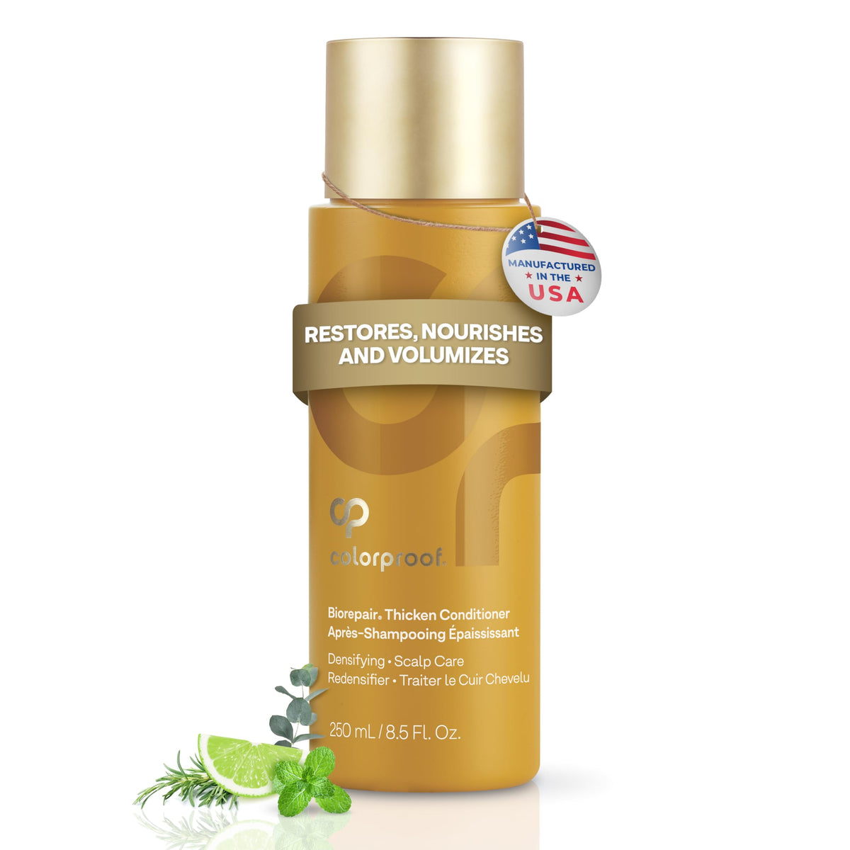 Colorproof Biorepair Thicken Conditioner 8.5 Fl Oz - Fuller-Looking Hair, Fresh Lime & Mint Scent