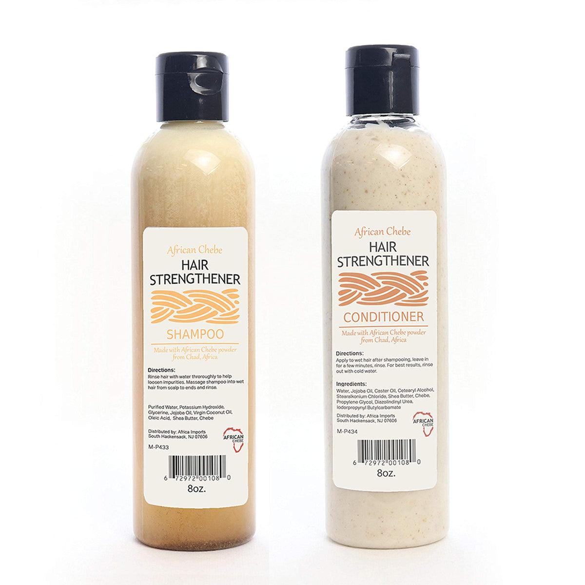 Rosponse Chebe Shampoo & Conditioner For Hair Growth - 8Oz, Dry & Damaged Hair Rebuilder