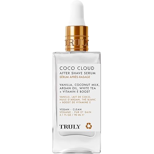 Truly Coco Cloud After Shave Serum - Alleviates Dryness & Ingrowns with Argan Oil, 3 Fl Oz