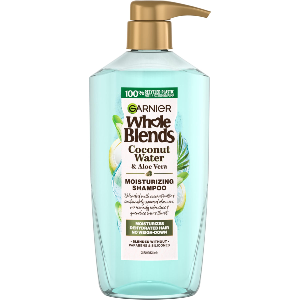 Garnier Whole Blends Coconut Water & Aloe Vera Shampoo For Normal Hair, 28 Fl Oz