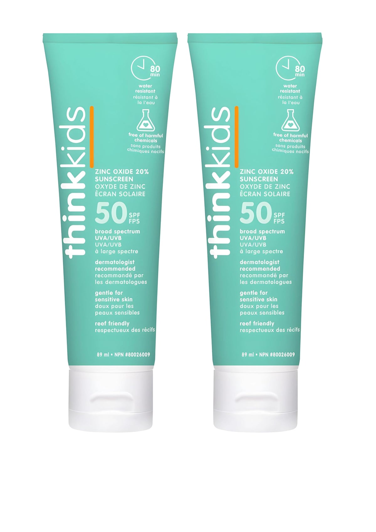 Thinksport Kids Sunscreen Spf 50+ - 3Oz (2 Pack) - Safe And Effective Sun Protection