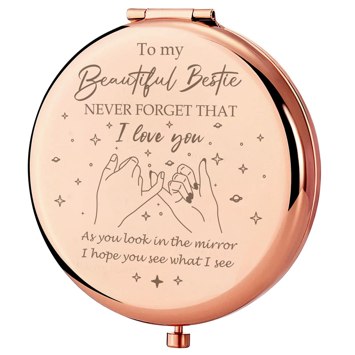 Gaolziuy Rose Gold Compact Mirror - Bestie Gifts For Women, Birthday & Graduation Ideas