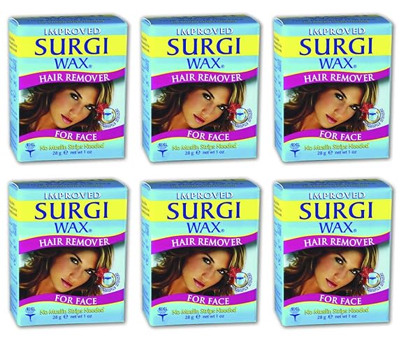 Surgiwax Hair Remover For Face, 1-Ounce Boxes, Pack Of 6 - Gentle Waxing Solution