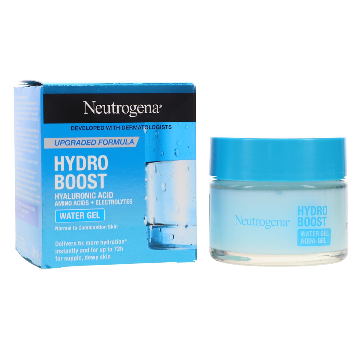 Neutrogena Hydro Boost Water Gel Moisturizer, Hyaluronic Acid, Oil-Free, 1.7 Oz For Dry Skin