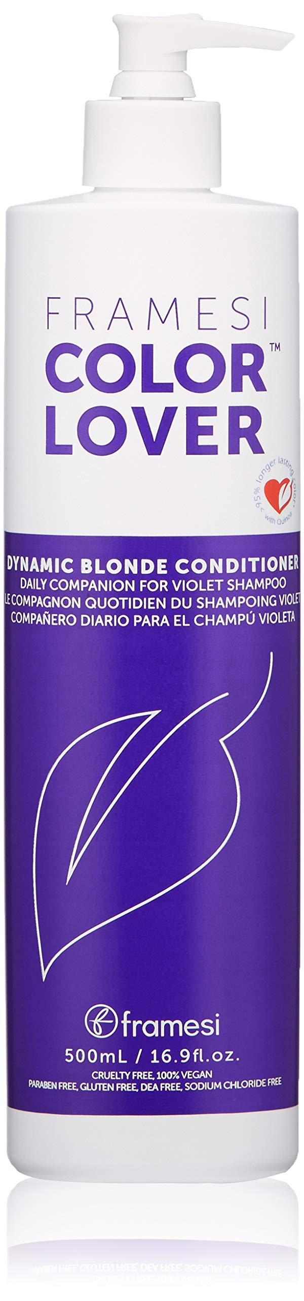 Framesi Dynamic Blonde Purple Conditioner 17 Fl Oz - Sulfate Free For Color Treated Hair