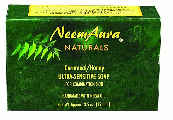 Neemaura Neem Aura Ultra Sensitive Soap With Cornmeal & Honey - 3.5 Oz, Gentle Cleanser