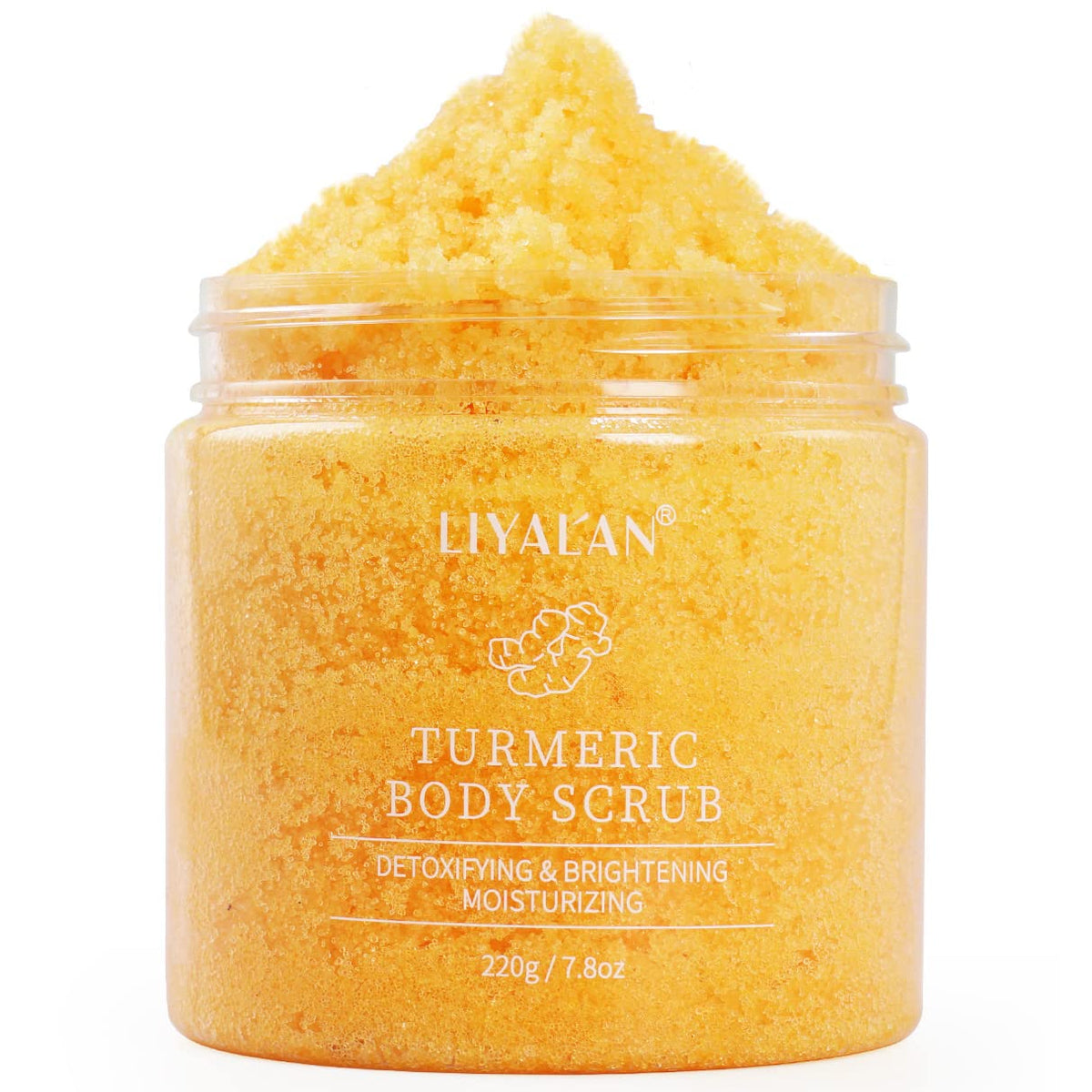 Liyalan Turmeric Body Scrub 7.8Oz - Moisturizing & Exfoliating For Skin, Face, Hands