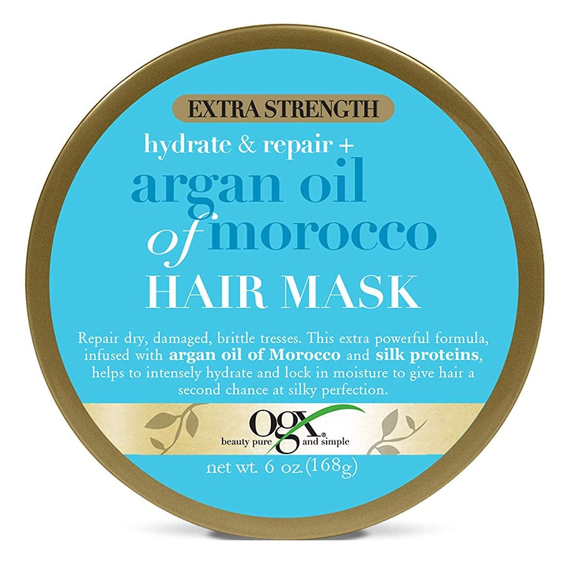 Ogx Argan Oil Of Morocco Hair Mask, Hydrate & Repair, 6 Oz (2 Pack)