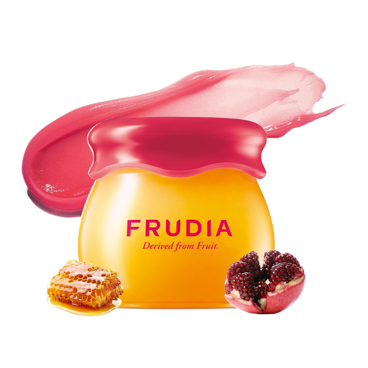 Frudia Pomegranate Honey Lip Balm - Hydrating, Plumping, Translucent Red Tint, 0.33 Oz