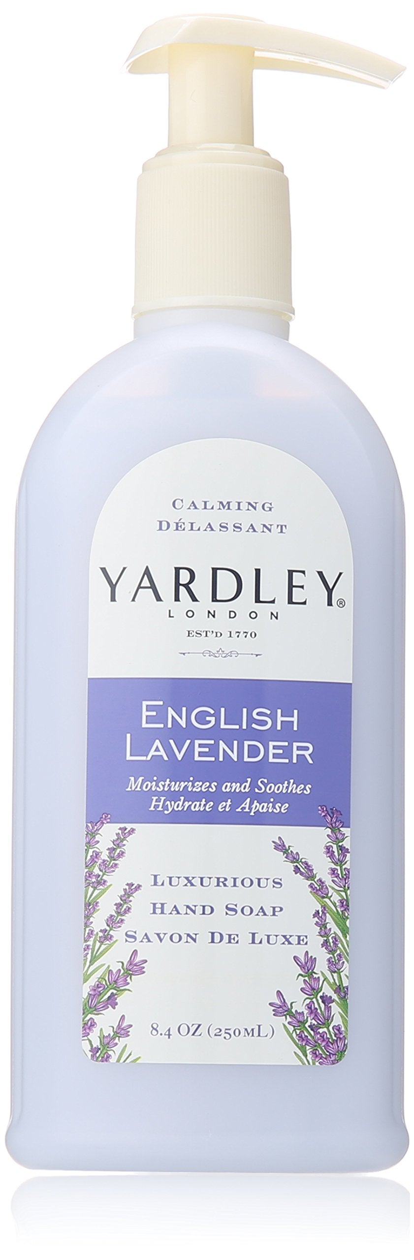 Yardley English Lavender Liquid Hand Soap, 8.4 Oz, 3 Pack - Moisturizing & Refreshing