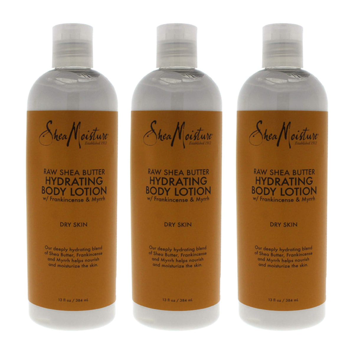 Sheamoisture Raw Shea Butter Body Lotion, 13 Oz, 3 Count Pack - Moisturizing & Nourishing