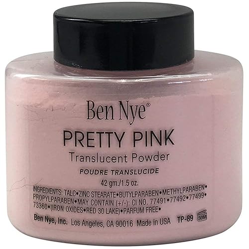 Ben Nye Pretty Pink Face Powder, 1.5Oz - Lightweight Setting Powder For Flawless Finish