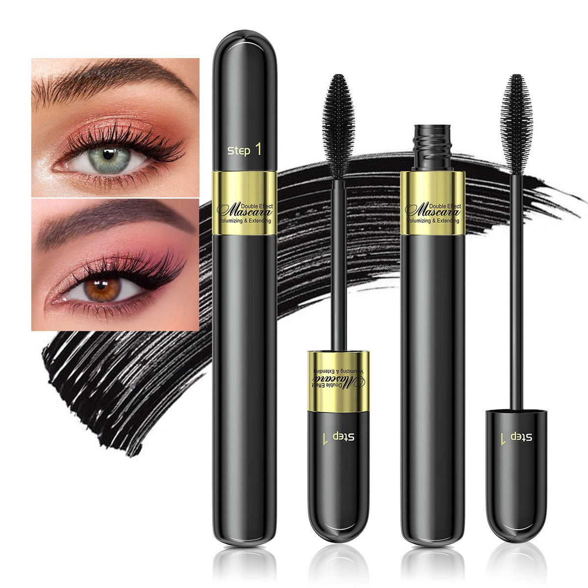 Ihrlpxkc Tubing Mascara - Waterproof, Smudge-Proof, Long-Lasting, Black, 0.28 Fl