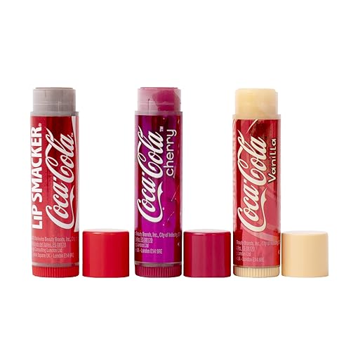 Lip Smacker Coca Cola Lip Balm Trio - Cherry Coke, Coke, Vanilla Coke, 0.56 Ounce