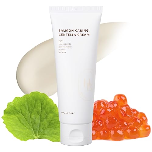 Heveblue Salmon Caring Centella Cream - Hydrating, Restores Skin, Low Irritation, Korean Skincare 3.