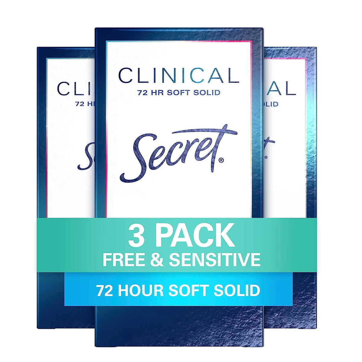 Secret Clinical Strength Antiperspirant & Deodorant For Women, Sensitive, 1.6 Oz, 3 Pack