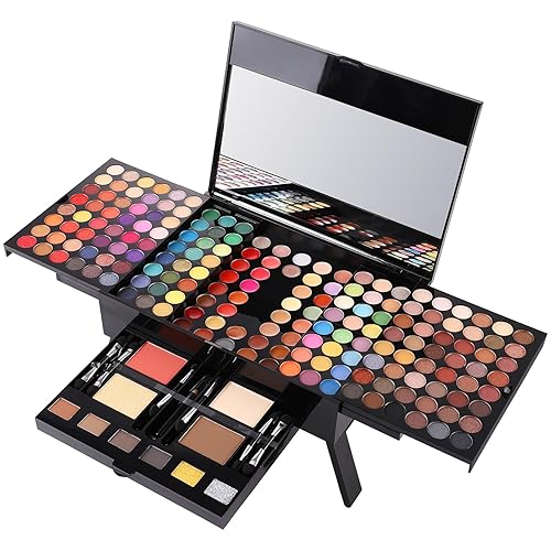 Ucanbe All In One Professional Makeup Kit - Eyeshadow, Lip Gloss, Blush, Brush For Women & Teens